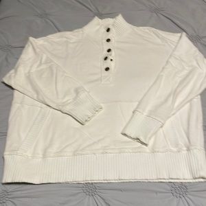 Aerie creme colored half snap sweatshirt